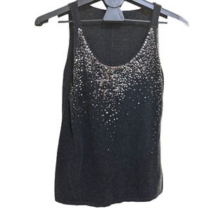 Eileen Fisher organic cotton & cashmere sequin tank size S